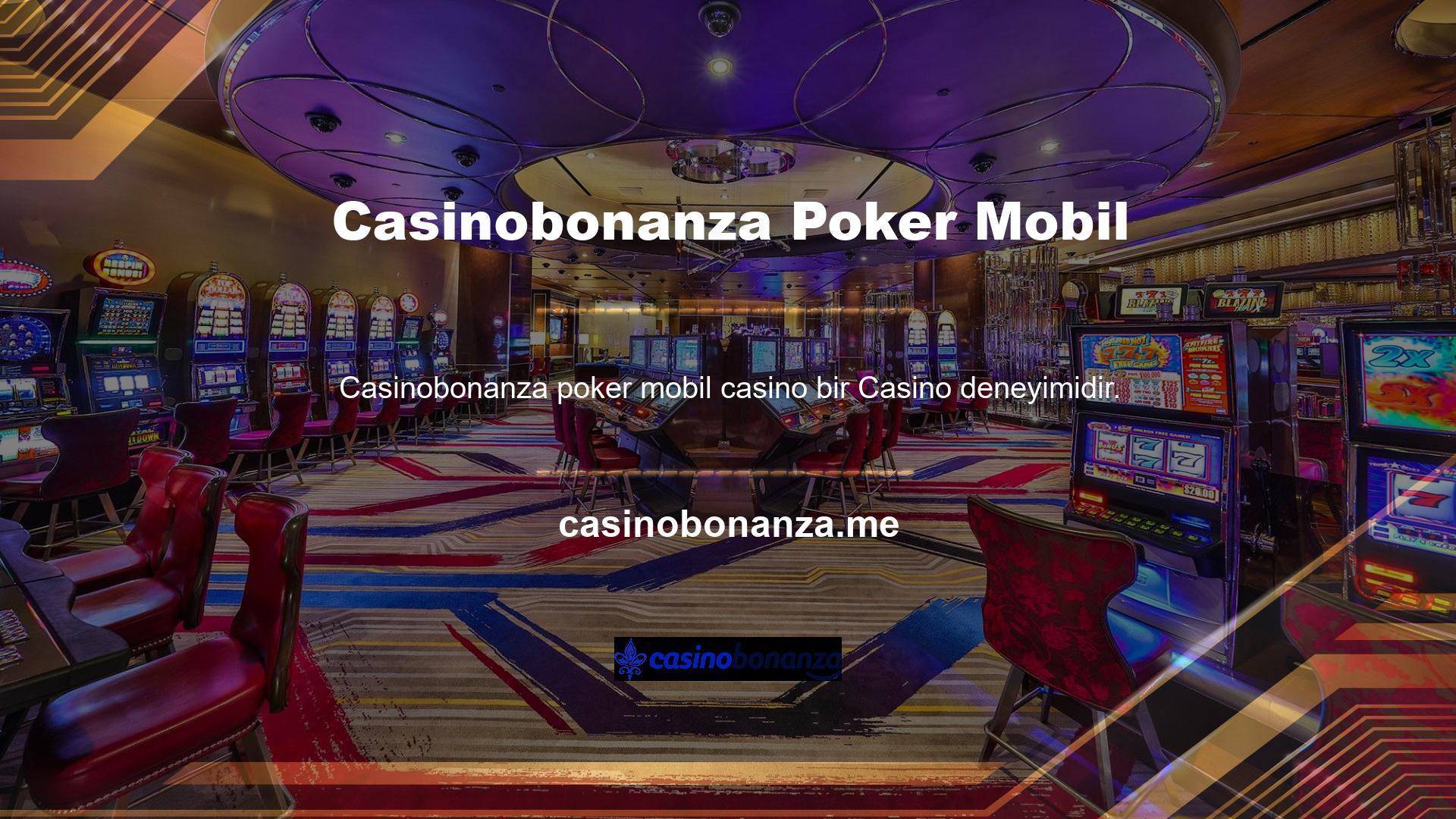 Casinobonanza canlı casino oyunları genellikle popüler poker oyunlarına sahiptir
